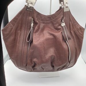 B. Makowsky Leather Handbag.  Color: Brown.  In Great Condition
